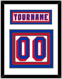 New York Nameplate & Number (Back) - Home White (1978-1990) - Triple Mat 1