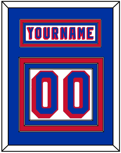 New York Nameplate & Number (Back) - Home White (1978-1990) - Premier Tier 2