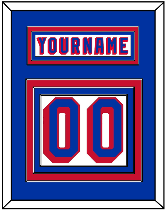 New York Nameplate & Number (Back) - Home White (1978-1990) - Premier Tier 2