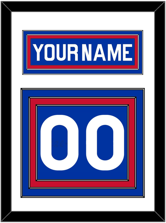 New York Nameplate & Number (Back) - Road Blue (1977-1978) - Premier Tier 1