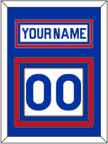 New York Nameplate & Number (Back) - Home White (1976-1978) - Triple Mat 2