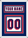 New York Nameplate & Number (Back) - Home White (1970-1976) - Triple Mat 2