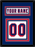 New York Nameplate & Number (Back) - Home White (1970-1976) - Triple Mat 2