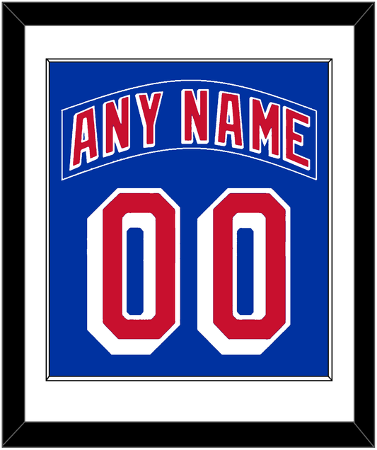 New York Nameplate & Number (Back) Combined - Home Blue (2004-2017) - Essential Tier 1