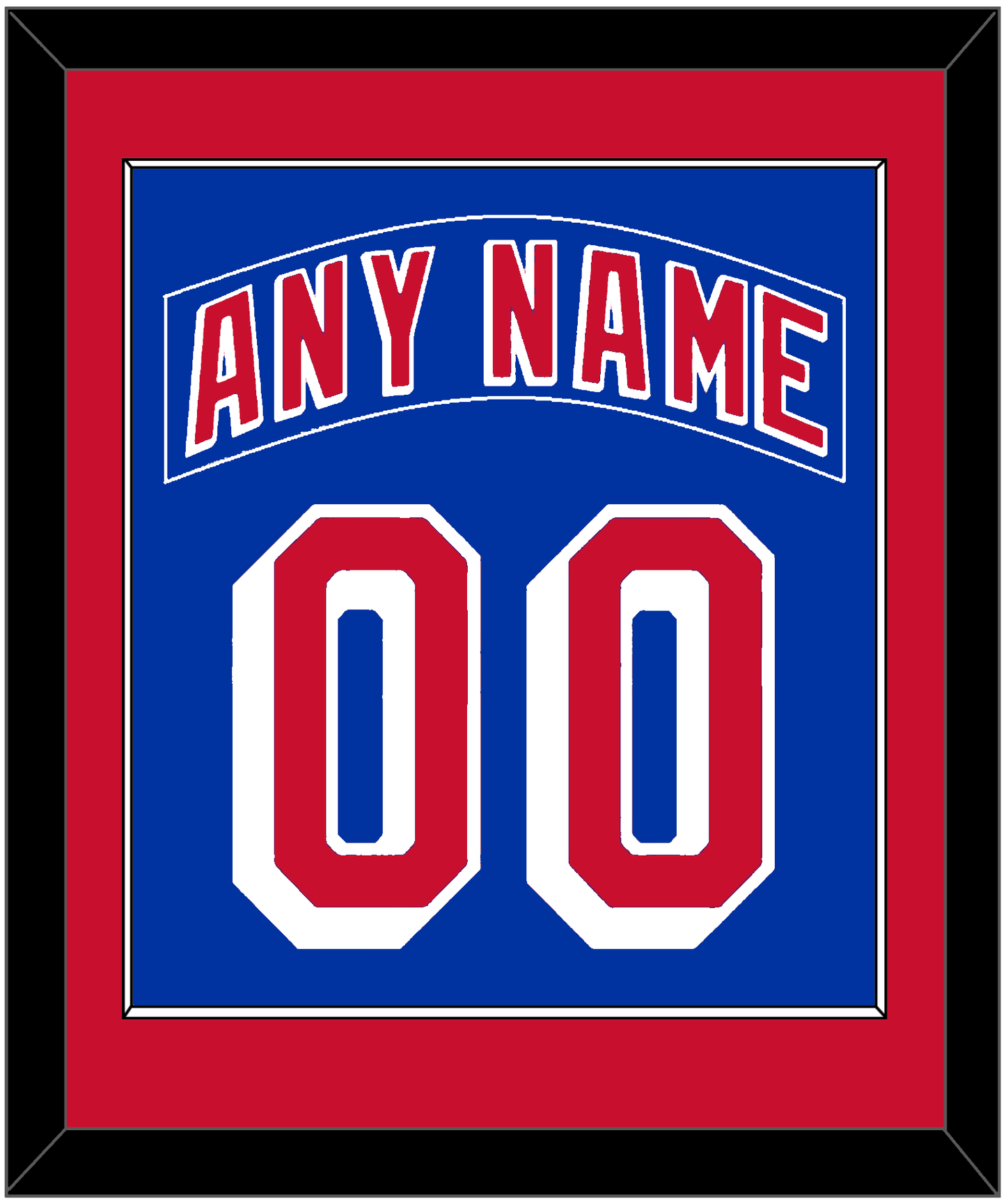 New York Nameplate & Number (Back) Combined - Home Blue (2004-2017) - Essential Tier 2