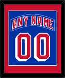 New York Nameplate & Number (Back) Combined - Road Blue (1990-2004) - Single Mat 2