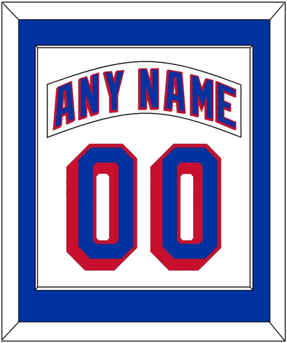 New York Nameplate & Number (Back) Combined - Road White (2004-2017) - Essential Tier 1