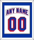 New York Nameplate & Number (Back) Combined - Road White (2004-2017) - Single Mat 1