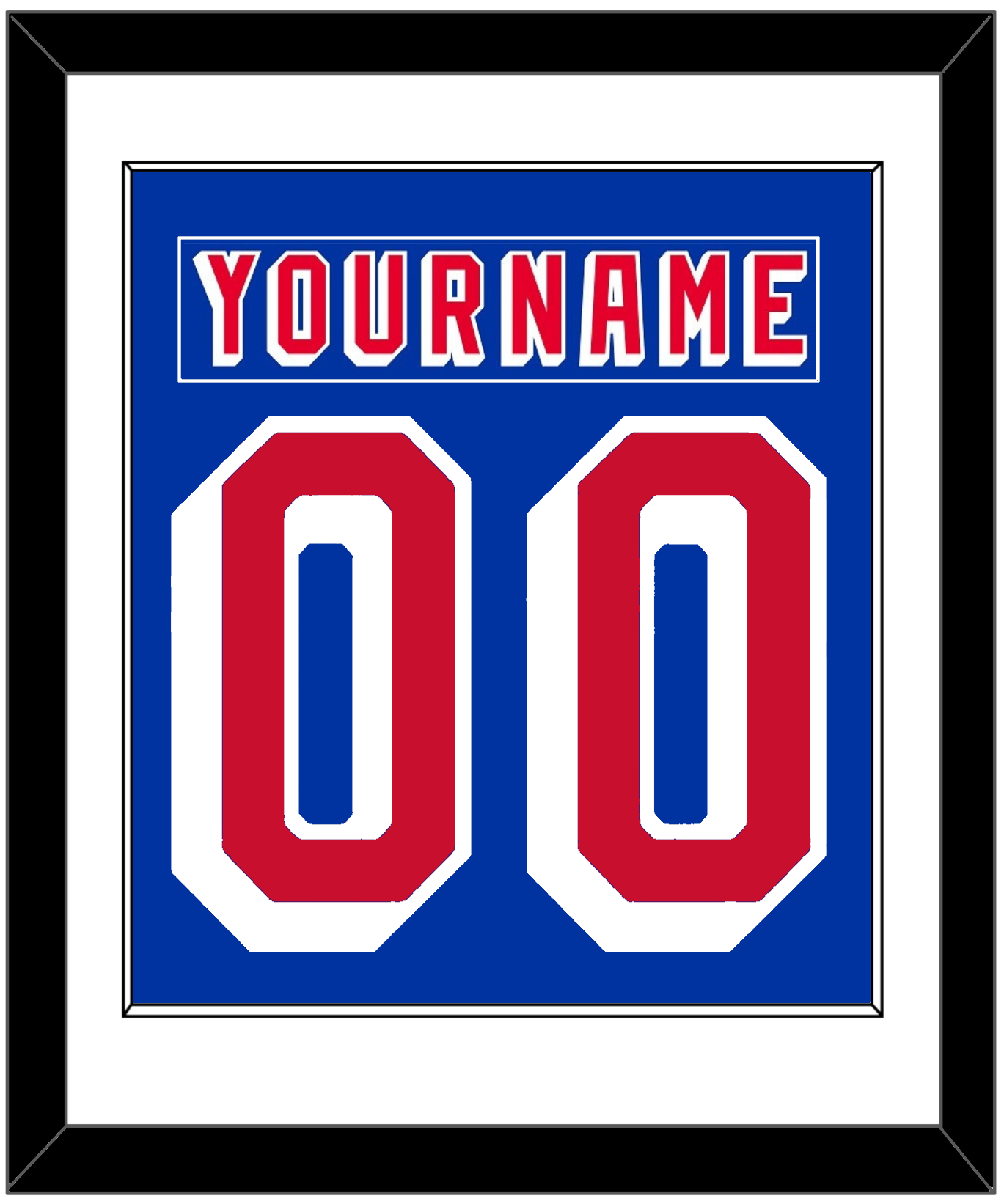 New York Nameplate & Number (Back) Combined - Road Blue (1978-1990) - Essential Tier 1