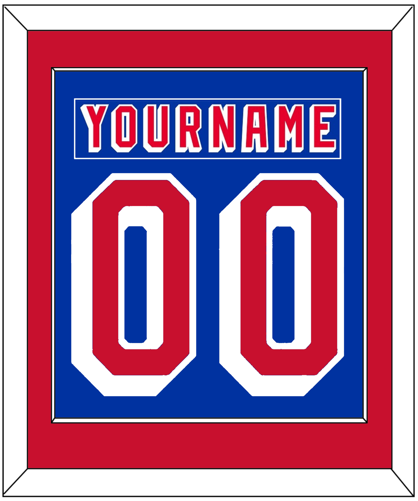 New York Nameplate & Number (Back) Combined - Road Blue (1978-1990) - Essential Tier 2