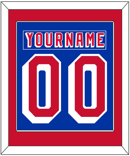 New York Nameplate & Number (Back) Combined - Road Blue (1978-1990) - Essential Tier 2