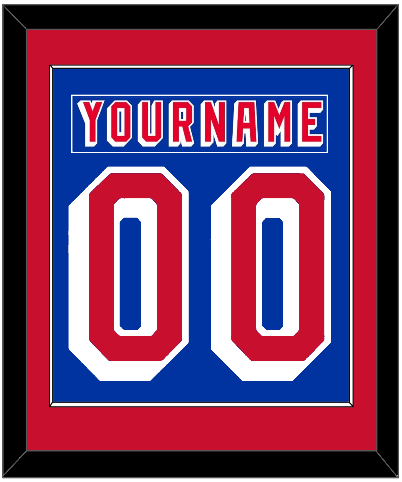 New York Nameplate & Number (Back) Combined - Road Blue (1978-1990) - Essential Tier 2