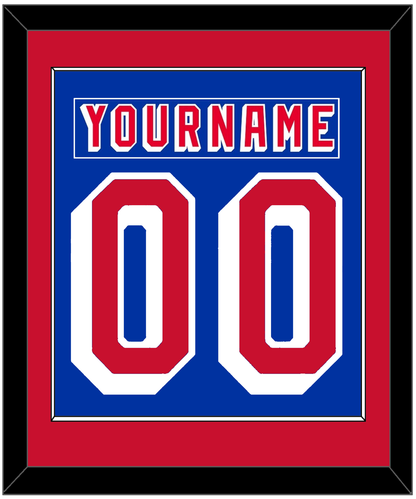 New York Nameplate & Number (Back) Combined - Road Blue (1978-1990) - Essential Tier 2