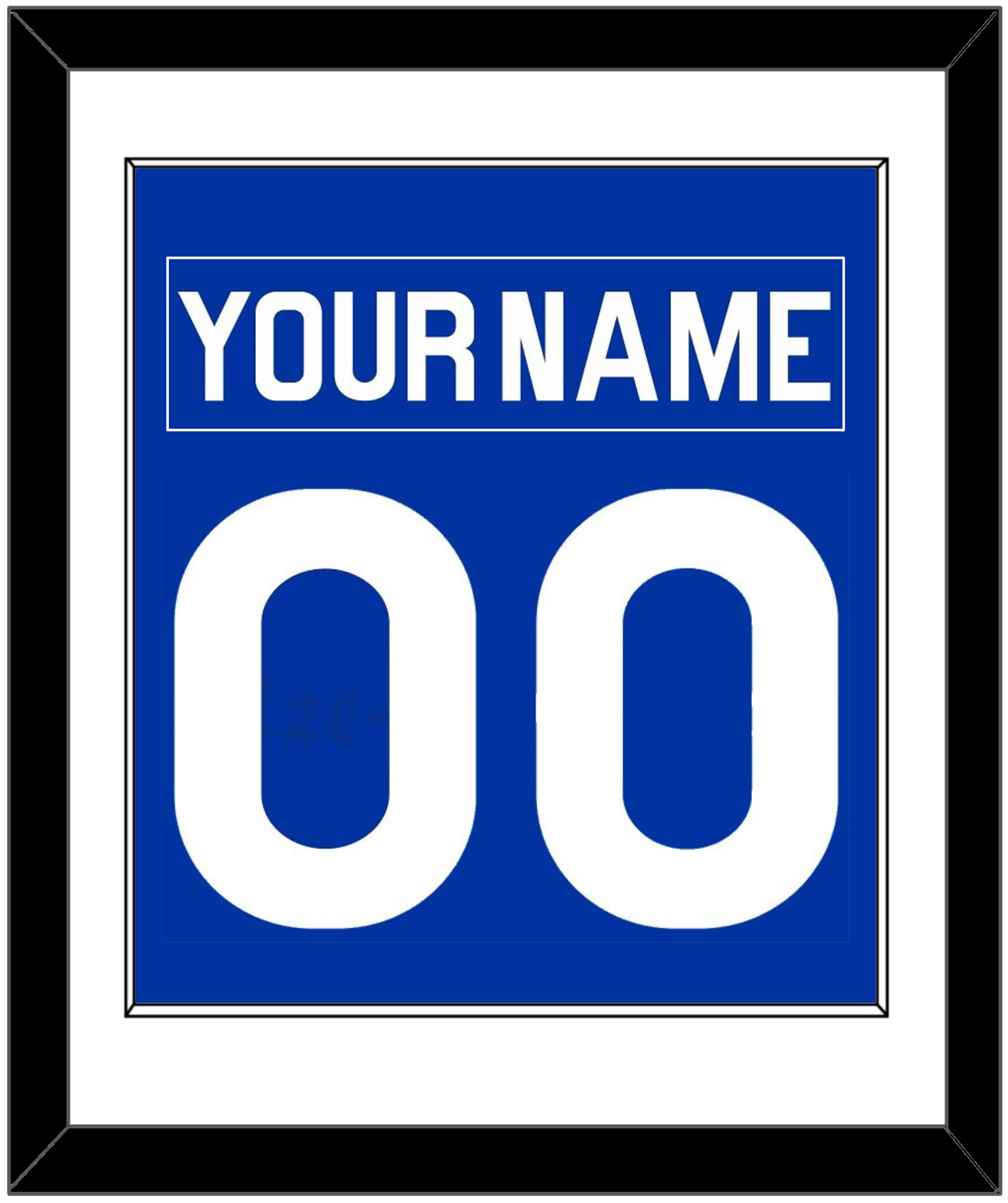 New York Nameplate & Number (Back) Combined - Road Blue (1977-1978) - Essential Tier 1