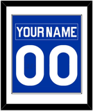 New York Nameplate & Number (Back) Combined - Road Blue (1977-1978) - Single Mat 1
