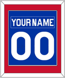 New York Nameplate & Number (Back) Combined - Road Blue (1977-1978) - Single Mat 2