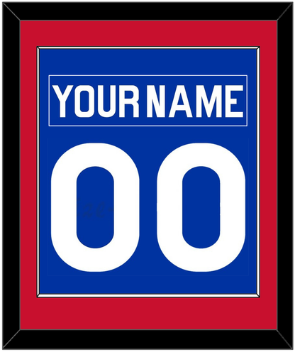 New York Nameplate & Number (Back) Combined - Road Blue (1977-1978) - Essential Tier 2