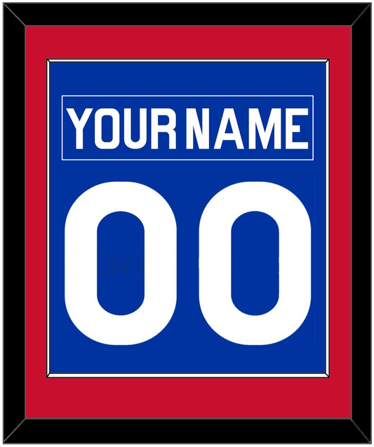 New York Nameplate & Number (Back) Combined - Road Blue (1977-1978) - Essential Tier 2
