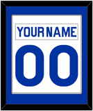 New York Nameplate & Number (Back) Combined - Home White (1976-1978) - Single Mat 1