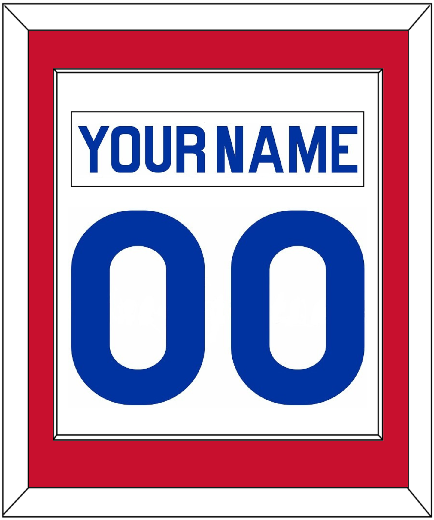 New York Nameplate & Number (Back) Combined - Home White (1976-1978) - Essential Tier 2