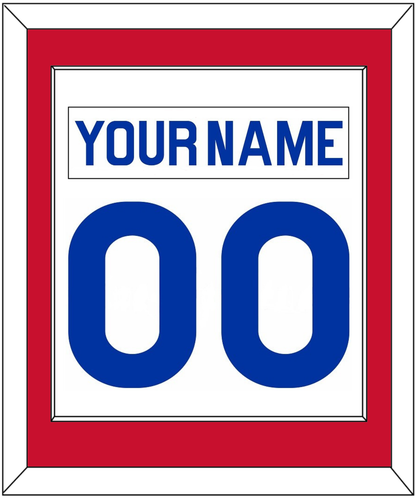 New York Nameplate & Number (Back) Combined - Home White (1976-1978) - Essential Tier 2