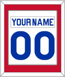 New York Nameplate & Number (Back) Combined - Home White (1976-1978) - Single Mat 2