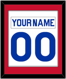 New York Nameplate & Number (Back) Combined - Home White (1976-1978) - Single Mat 2