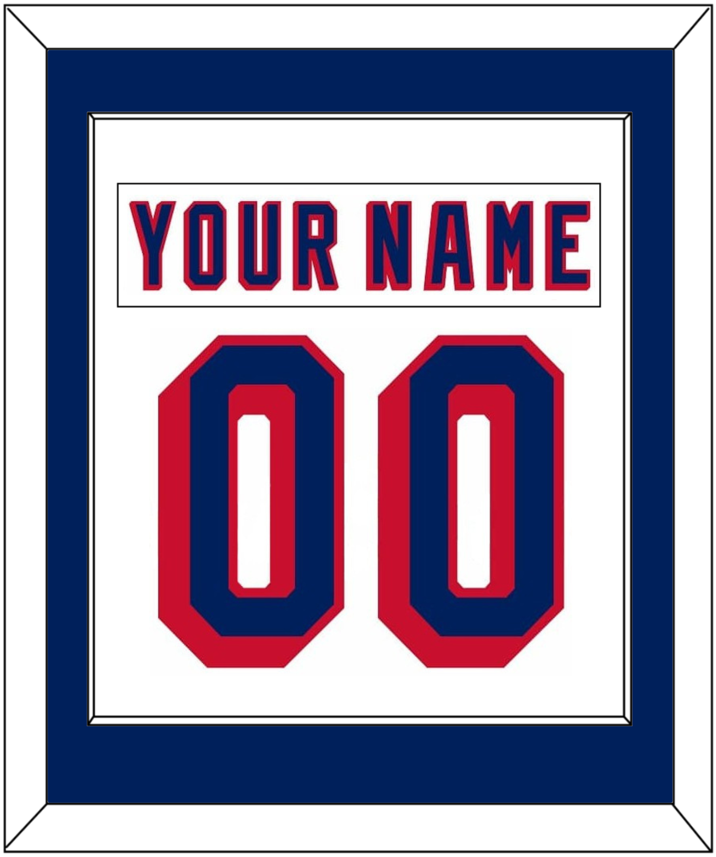 New York Nameplate & Number (Back) Combined - Home White (1970-1976) - Essential Tier 1