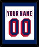 New York Nameplate & Number (Back) Combined - Home White (1970-1976) - Single Mat 1