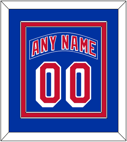 New York Nameplate & Number (Back) Combined - Road Blue (1990-2004) - Signature Tier 2