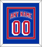 New York Nameplate & Number (Back) Combined - Home Blue (2004-2017) - Double Mat 2