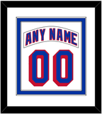 New York Nameplate & Number (Back) Combined - Home White (1990-2004) - Double Mat 1