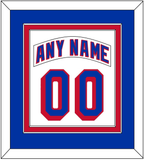 New York Nameplate & Number (Back) Combined - Home White (1990-2004) - Double Mat 2