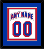 New York Nameplate & Number (Back) Combined - Road White - Double Mat 2