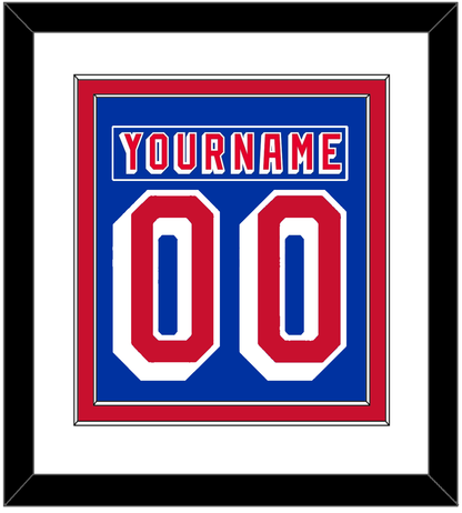 New York Nameplate & Number (Back) Combined - Road Blue (1978-1990) - Signature Tier 1