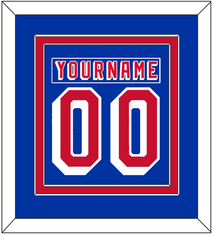New York Nameplate & Number (Back) Combined - Road Blue (1978-1990) - Signature Tier 2