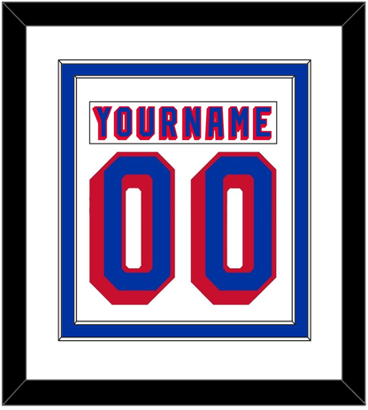 New York Nameplate & Number (Back) Combined - Home White (1978-1990) - Signature Tier 1