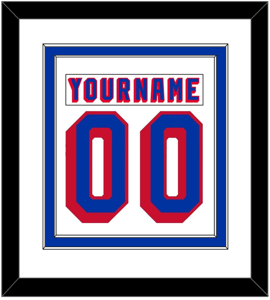 New York Nameplate & Number (Back) Combined - Home White (1978-1990) - Signature Tier 1