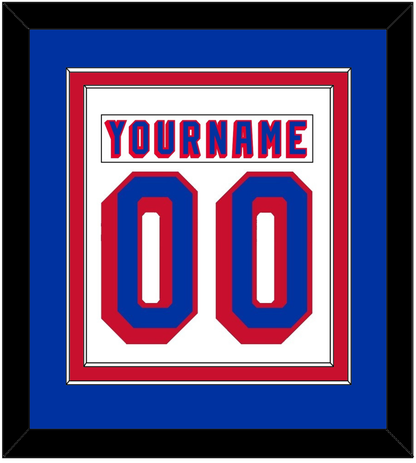 New York Nameplate & Number (Back) Combined - Home White (1978-1990) - Signature Tier 2