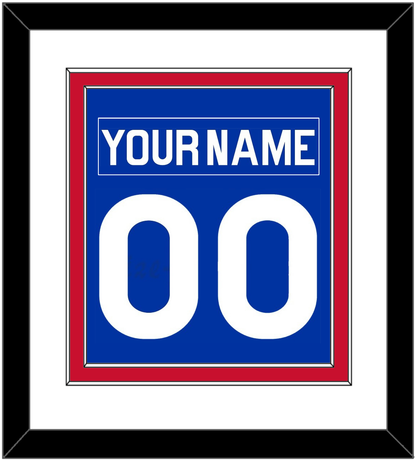 New York Nameplate & Number (Back) Combined - Road Blue (1977-1978) - Signature Tier 1