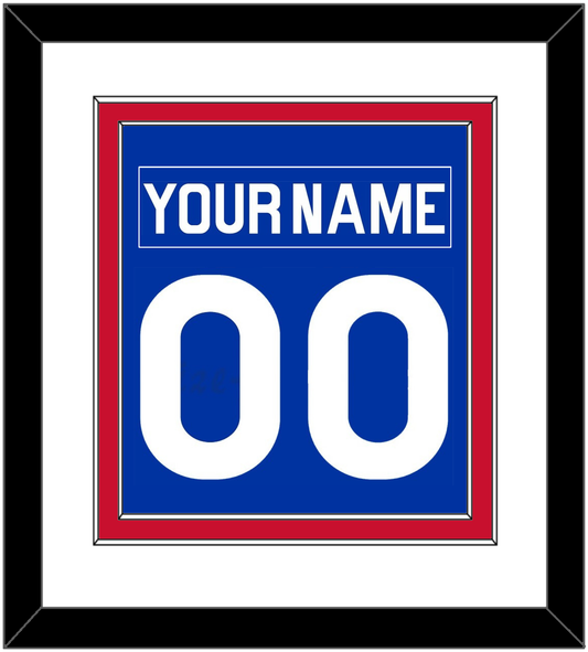 New York Nameplate & Number (Back) Combined - Road Blue (1977-1978) - Signature Tier 1