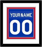New York Nameplate & Number (Back) Combined - Road Blue (1977-1978) - Double Mat 1