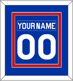 New York Nameplate & Number (Back) Combined - Road Blue (1977-1978) - Double Mat 2