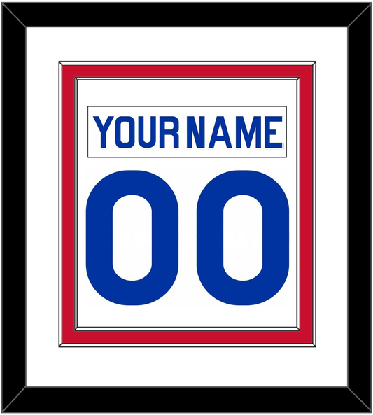 New York Nameplate & Number (Back) Combined - Home White (1976-1978) - Signature Tier 1