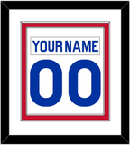 New York Nameplate & Number (Back) Combined - Home White (1976-1978) - Double Mat 1