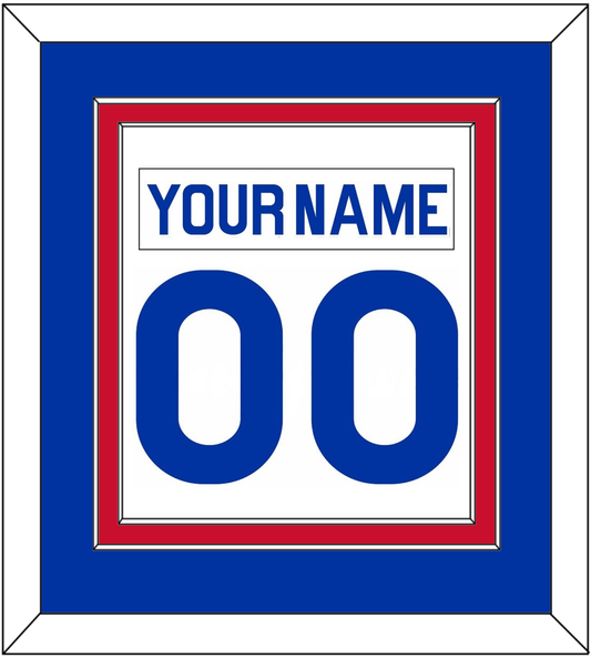 New York Nameplate & Number (Back) Combined - Home White (1976-1978) - Signature Tier 2