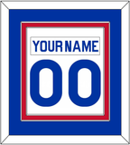 New York Nameplate & Number (Back) Combined - Home White (1976-1978) - Double Mat 2