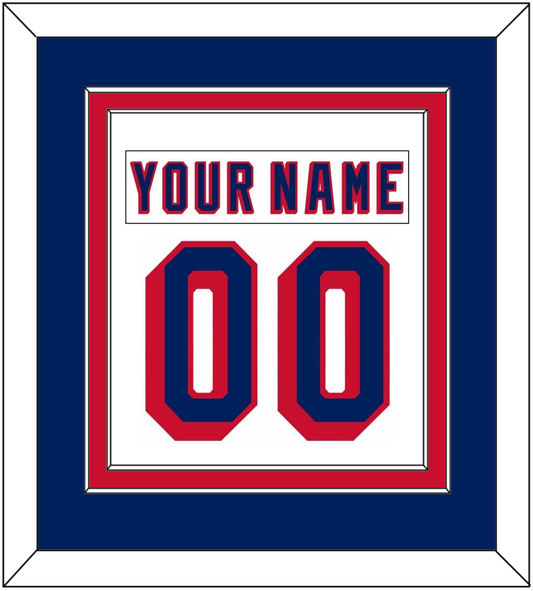 New York Nameplate & Number (Back) Combined - Home White (1970-1976) - Signature Tier 2