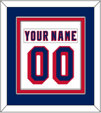 New York Nameplate & Number (Back) Combined - Home White (1970-1976) - Double Mat 2