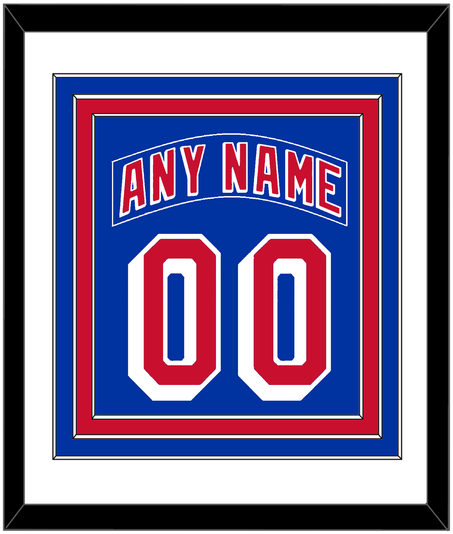 New York Nameplate & Number (Back) Combined - Home Blue - Premier Tier 1